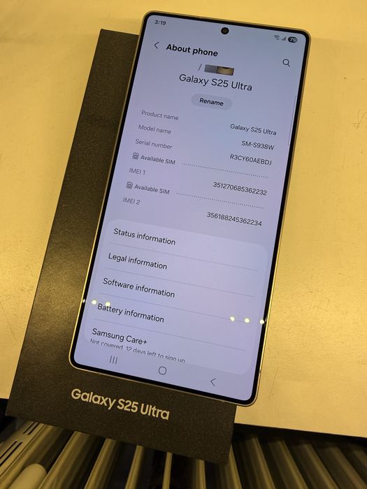 Samsung galaxy 25 Ultra 256Gb/12GB RAM