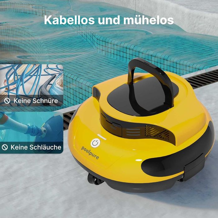 POOLPURE 2025 безжичен робот за почистване на басейн 100 мин