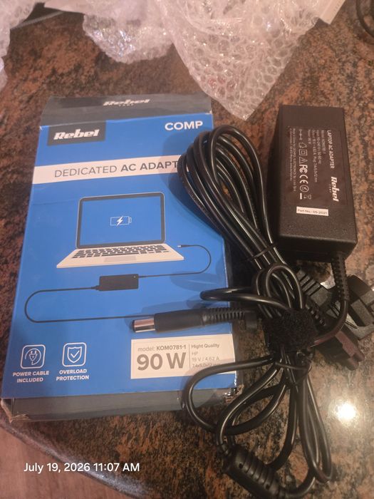 Încărcător laptop Rebel Comp HP 90W 19V 4.62A 7.4×5.0 mm – Nou