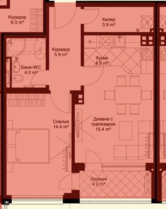 Продава се Двустаен апартамент в Пловдив, Христо Смирненски - 73 кв.м за 1220 €/кв.м - Снимка #6