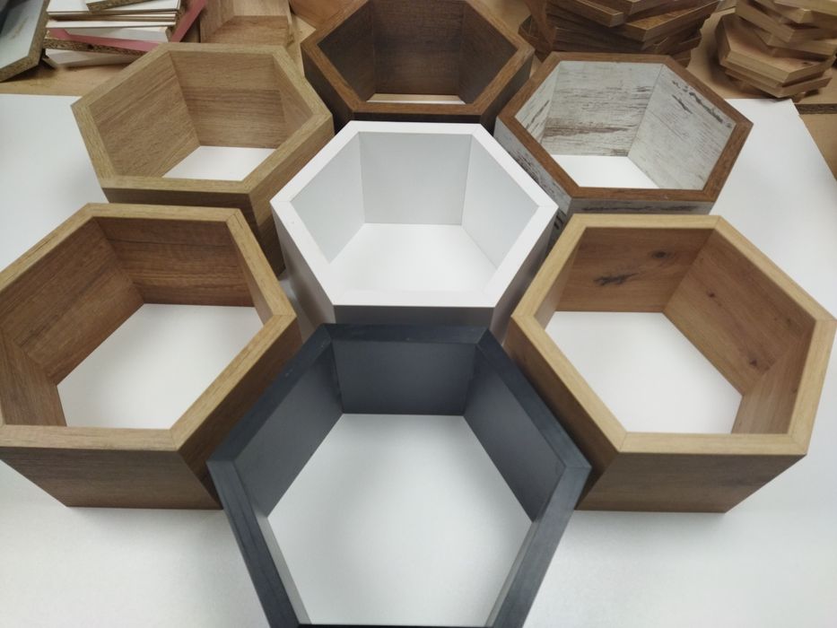 Етажерка,пчелна пита, шестостен,стенен панел,декорация,полица,хексагон