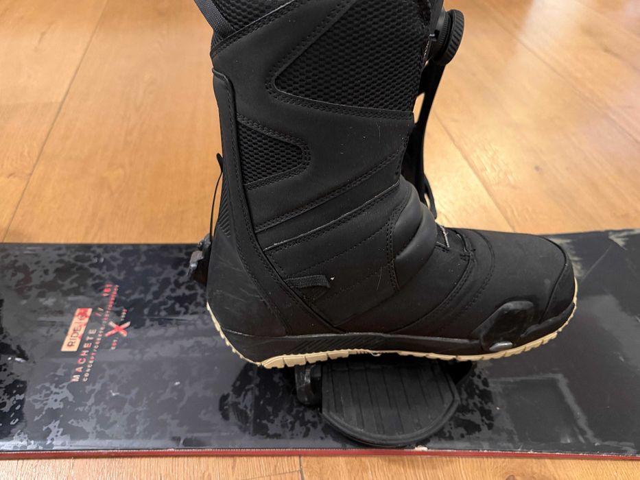 Burton Step On boots + bindings (43, M) / placă Ride Machete 161