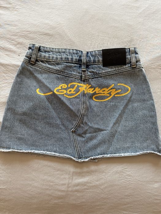 Къса дънкова пола Ed Hardy / маркова нова