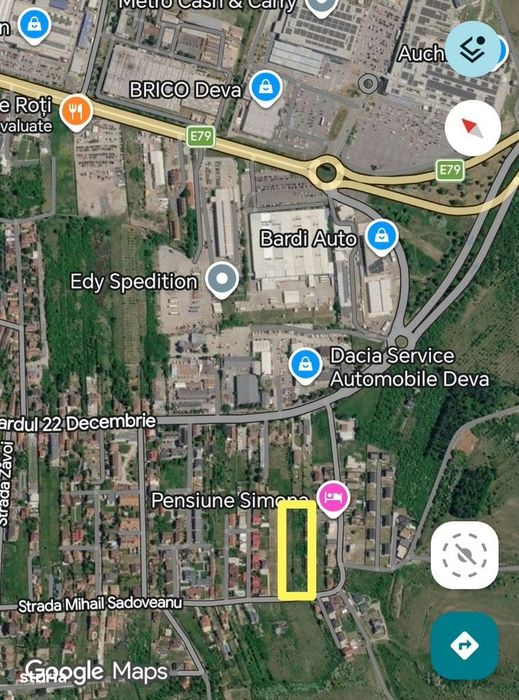 Teren intravilan str Sadoveanu Deva