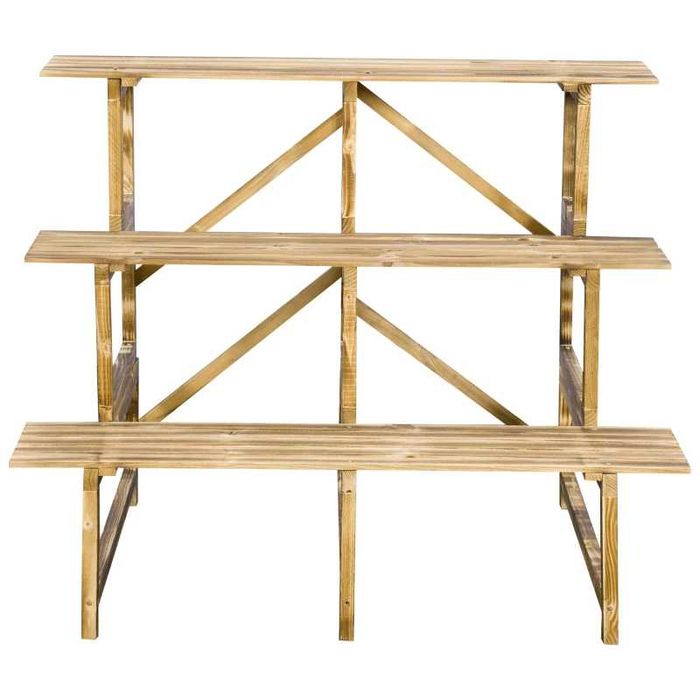 Стълба за растения Outsunny, стълба за цветя на 3 нива