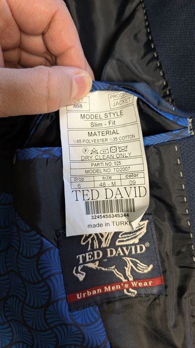 Ted David тъмно синьо сако