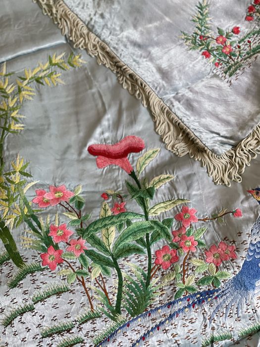 Покрывало шелк с 2 наволочками СССР