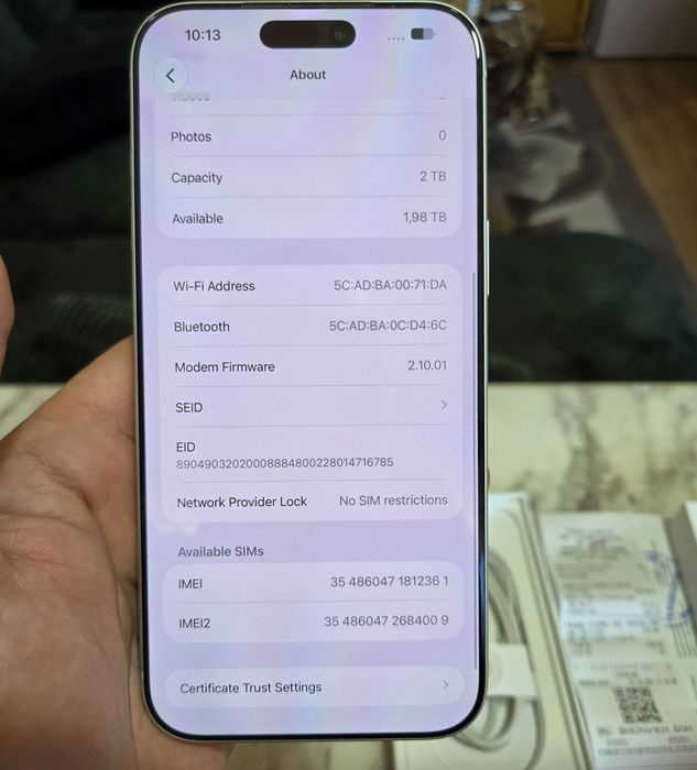 Iphone 17 Pro Max Silver 2TB Като Нов! Гаранция Технополис!