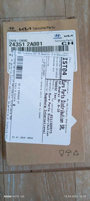 Kit lanț distribuție original Hyundai / Kia 1.6 CRDi