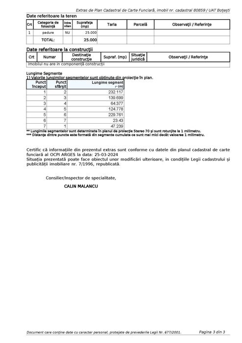 Vand extravilan 2.5+1 ha padure