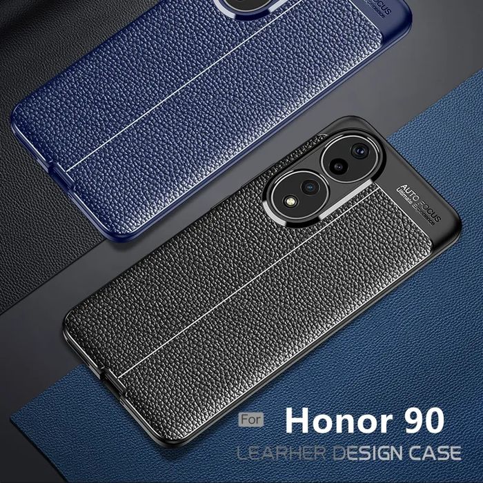 Honor 90 / 90 Lite 5G / Лукс кейс гръб кожена шарка