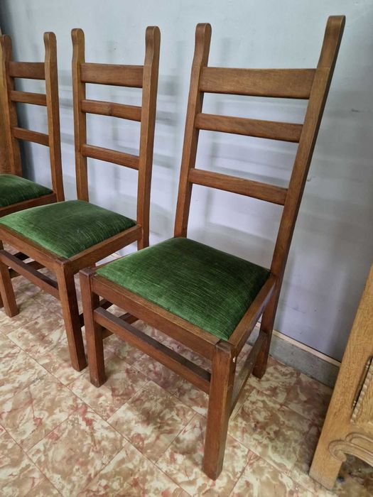 6 броя трапезни столове от бял дъб