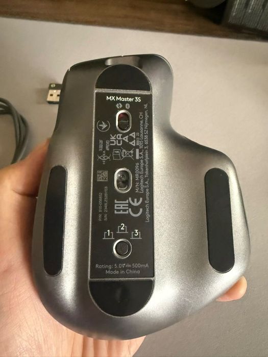 Mouse Wireless LOGITECH MX Master 3S Performance, 8000 dpi, Silent, USB, BT, Graphite