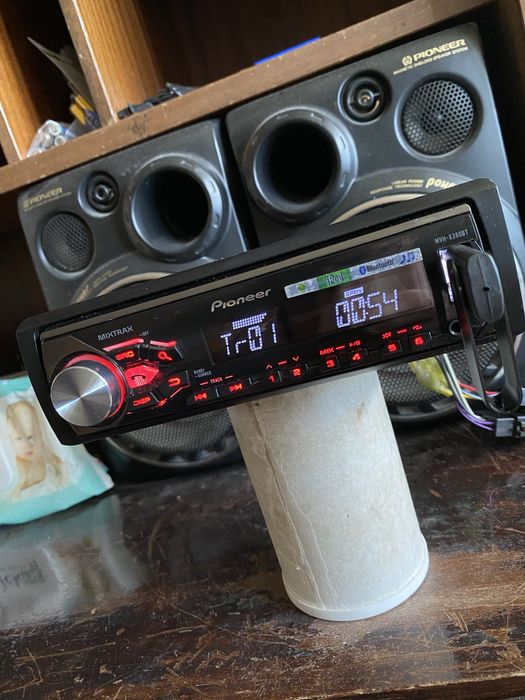 Pioneer MVH-X380BT - BLUETOOTH USB авто радио плеър за кола сд cd (с късо шаси за лесен монтаж)