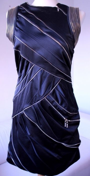 Rochie deosebita, neagră cu fermoare Karen Millen Londra