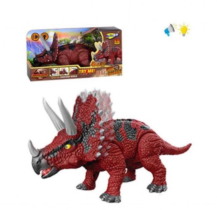 Динозавър с движещи се крайници, звук и светлина