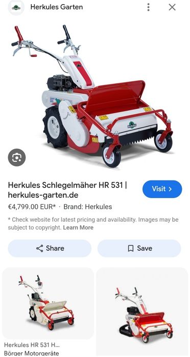 Tocator vegetatie mașină tuns iarbă înaltă Ultra Profesionala Herkules Made in Japan  motor Honda GX  diferențial blocabil 3 viteze ca nou!
