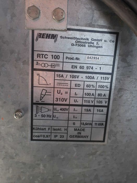 Плазменно рязане, рязане, Rehms Baracuda 100 RTC