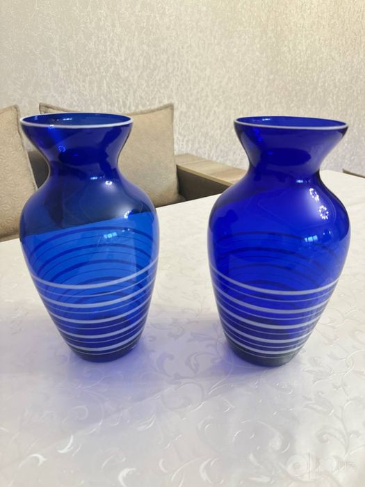 Ваза для цветов Кобальт стекло, 2 шт.