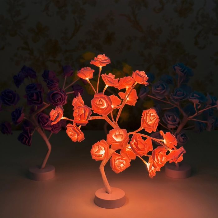 Красивый ночник роза