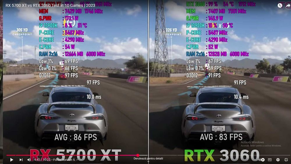 pLca  video Saphire Nitro+ RX 5700 XT 8Gb ddr6 /256 biti - rtx 3060