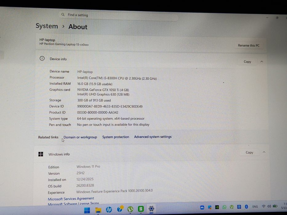 Laptop HP gaming,  video Nvidia
