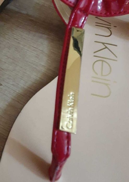 Sandale Cakvin Klein originale ,rosii, dama,nr.36