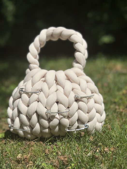 Чанта- ръчно плетена текстилна, пефректна за всеки повод и подарък