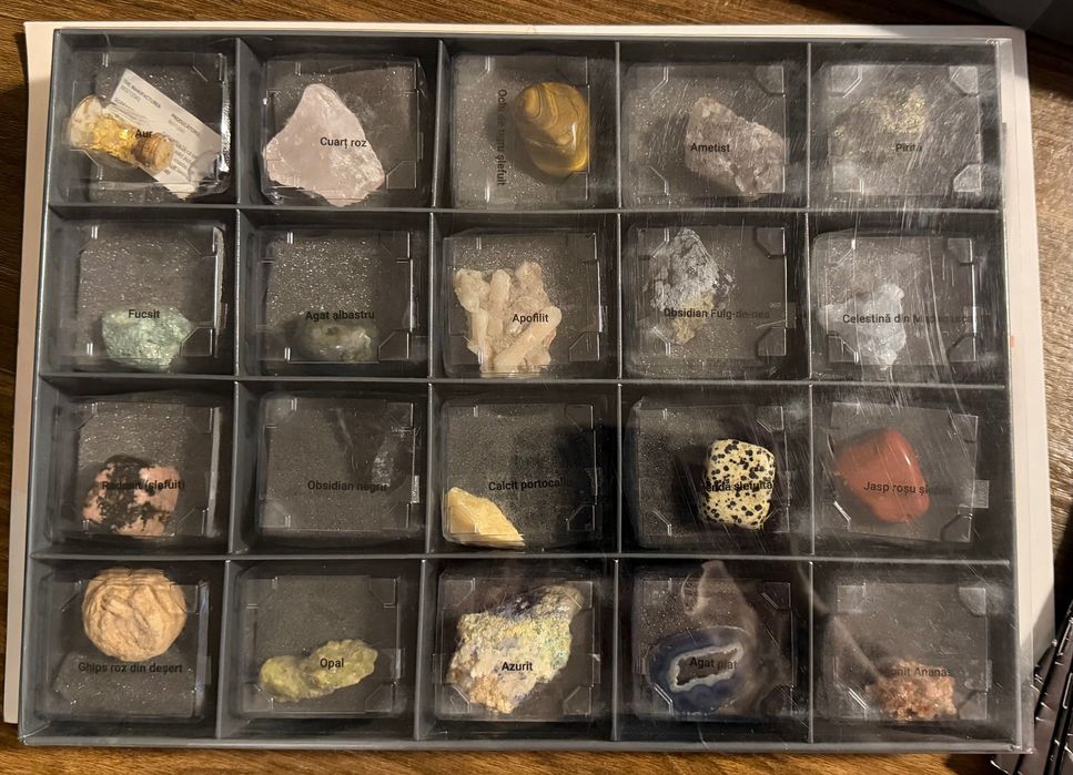 Colectia Mineralele Pamantului 80/80 completa (cutii individuale + revistele aferente)