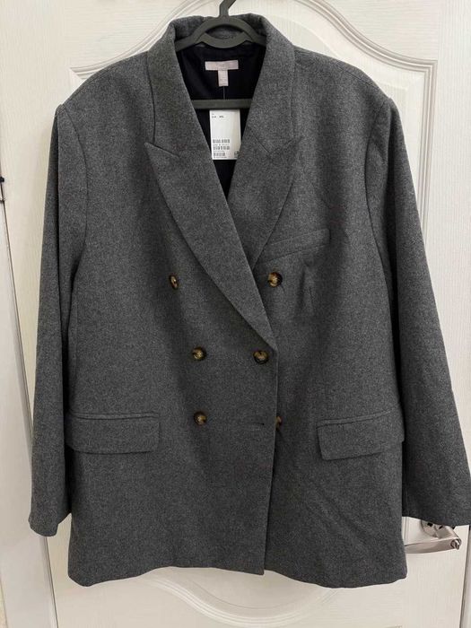 Новый пиджак H&M, шерсть, размер XXL (58/64)