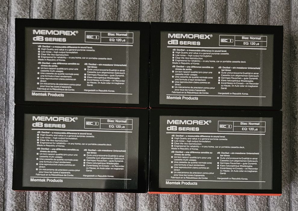 4 Casete Audio Memorex Noi Sigilate