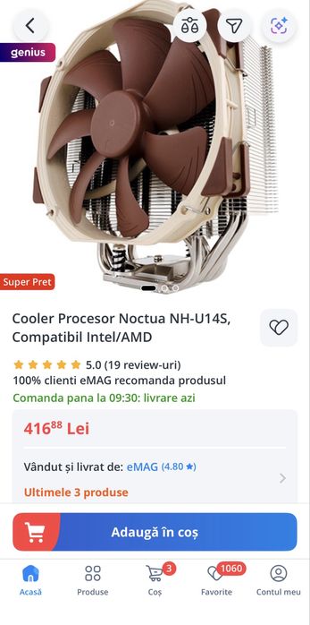 Cooler procesor Noctua NH-U14S