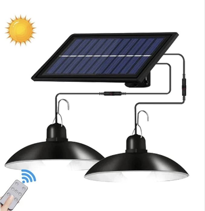 Set 2 Lampi solare suspendate cu telecomanda 90Lm/W