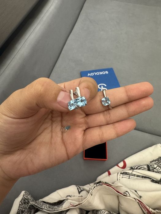 Кольцо и серьги SOKOLOV оригинал