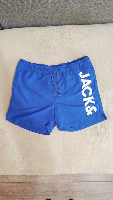 Pantaloni scurți jack&jones albastru/alb mărimea M