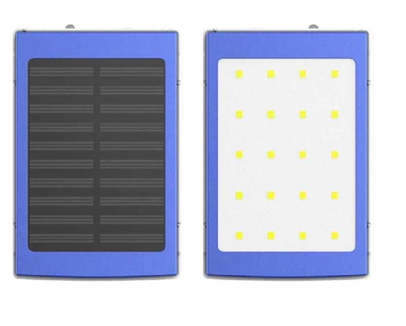 Baterie externa 30000 mAH incarcare solara si panou led