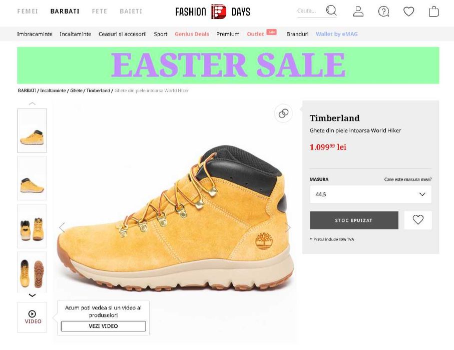 Modern, Preț imbatabil, Ocazie unică -  Ghete Timberland mărimea 44