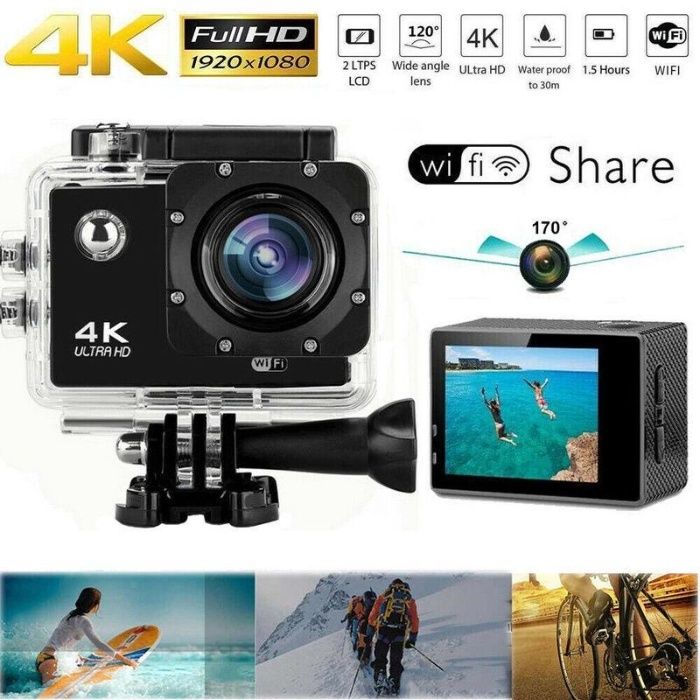 Истинска WiFi FullHD Action Camera водоустойчива камера тип GoPro