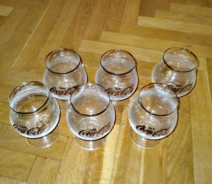 Винтидж немска стъклена чаша Coca-Cola „Trink Coca-