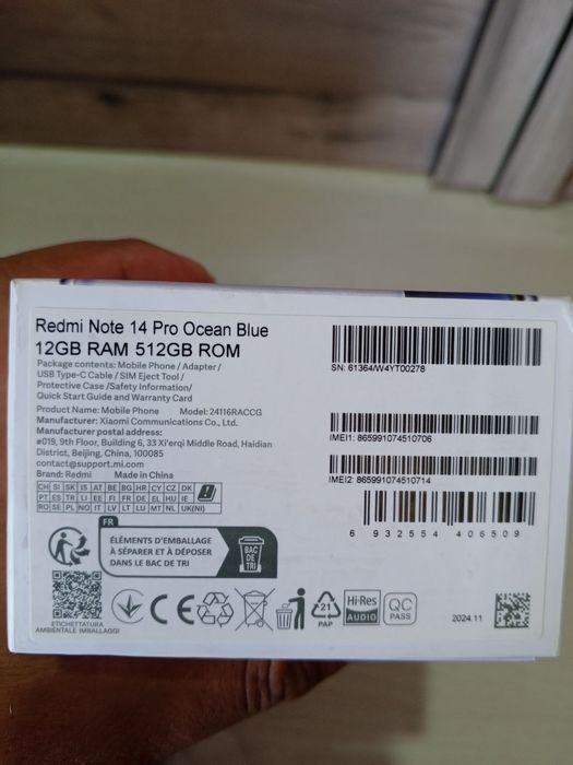 Redmi note 14 pro 12/512
