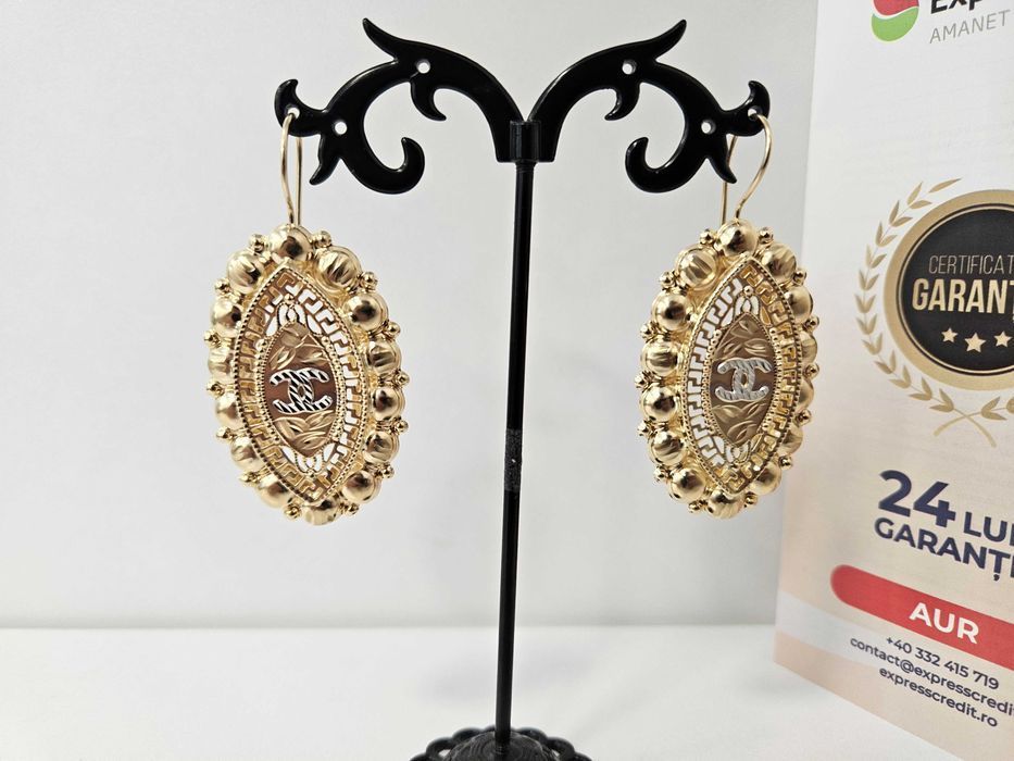 Cercei Aur 14K 8.96g (Ag1 Alexandru B.53059.1) Garantie 2 ani!