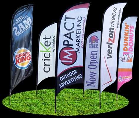 Плажен флаг с пилон с надпис или изображение