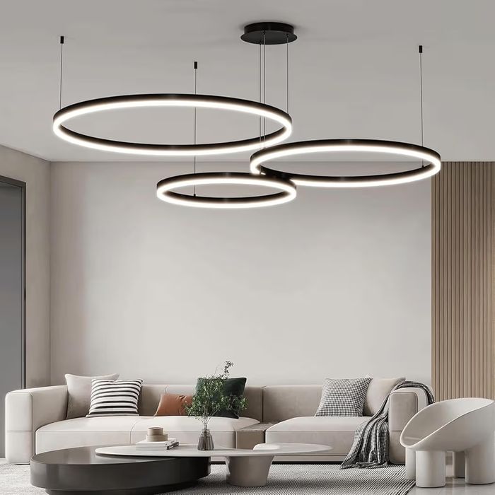 Черни led рингове  3 броя-40/60/80 с дистанционно