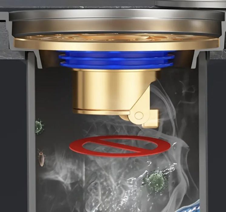 Нов луксозен месингов подов сифон против миризми