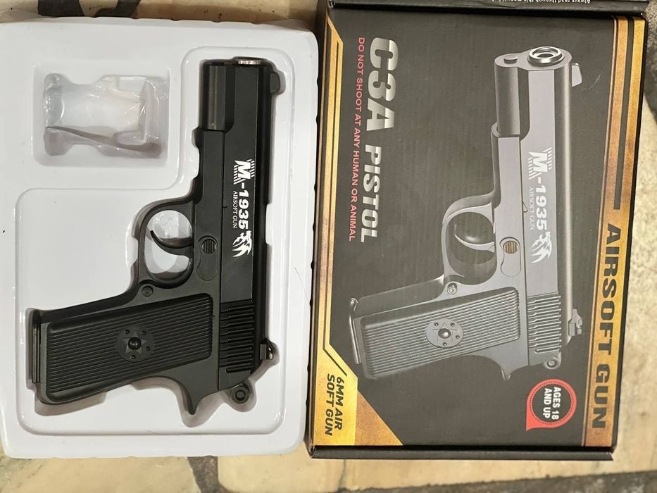 Airsoft gun Temir pistolet железный пистолет металлический  Страйкболь
