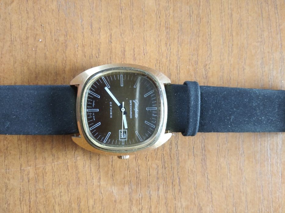 Часы мужские наручные ГДР позолоченные