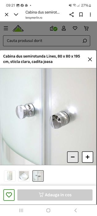 Cabina dus noua, Lines