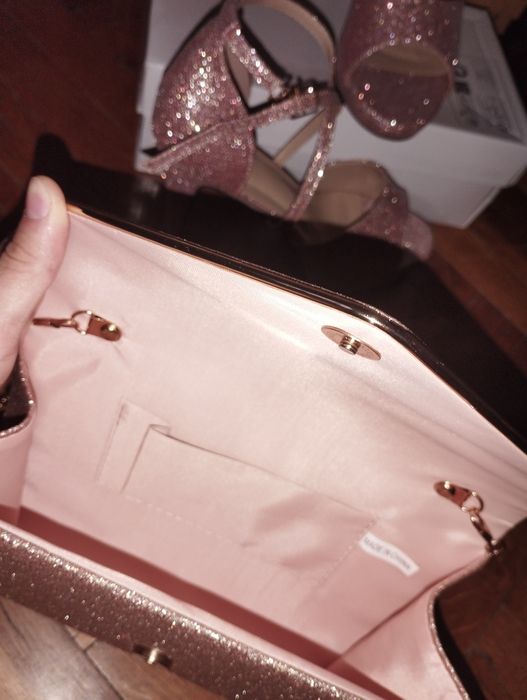 Комплект бални обувки и чанта