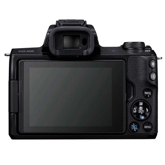 Canon EOS M50 + EF-M 15-45 .Перфектно състояние.Промо цена