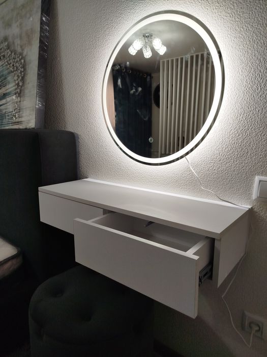 Навесная тумба (консоль) 2 ящиков с МДФ